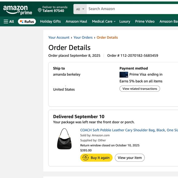 Coach Cary Shoulder bag Black with brass hardware. Excellent condition. - Picture 2 of 9